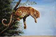 unknow artist Leopard 027 oil painting on canvas